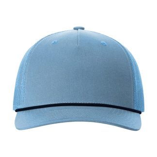 Richardson 112FPR Five-Panel Trucker Rope Cap – Columbia Blue/ Navy