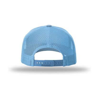 Richardson 112FPR Five-Panel Trucker Rope Cap – Columbia Blue/ Navy – back