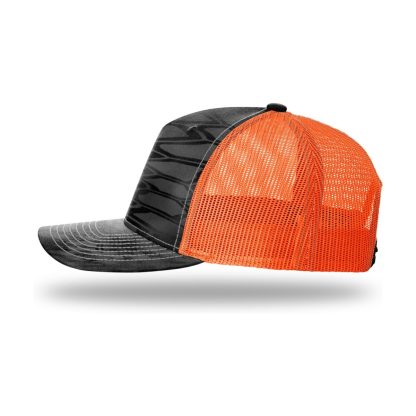 Richardson 112PFP Printed Five-Panel Trucker Cap – Kryptek Typhon/ Neon Orange – left side