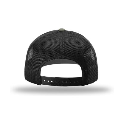 Richardson 112PL 112+ R-Flex Adjustable Trucker Cap – Loden Green/ Black – back