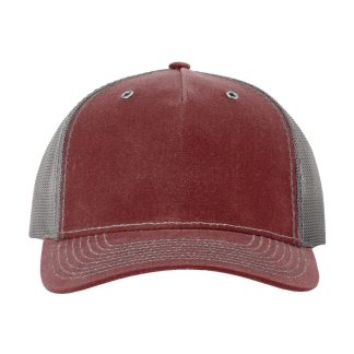 Richardson 112WH Hawthorne Trucker Cap – Burnt Red/ Charcoal