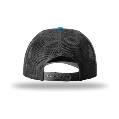 Richardson 115 Low Pro Trucker Cap – Cyan/ Black – back