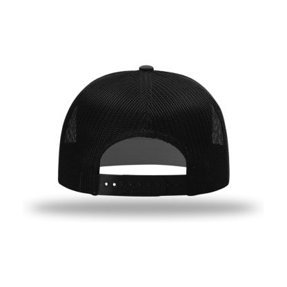 Richardson 168 Seven-Panel Trucker Cap – Charcoal/ Burnt Orange/ Black – back