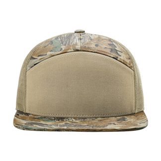 Richardson 168P Printed Seven-Panel Trucker Cap – Realtree Advantage/ Khaki