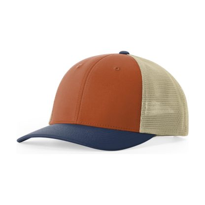 Richardson 173 Hood River Hat – Desert Org/Lt Khaki/Insignia Blue – 3/4 view
