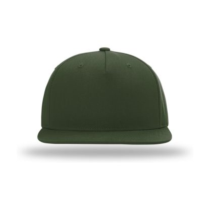 Richardson 255 Pinch Front Structured Snapback Trucker Cap – Army Olive – front