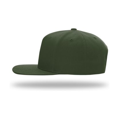 Richardson 255 Pinch Front Structured Snapback Trucker Cap – Army Olive – left side