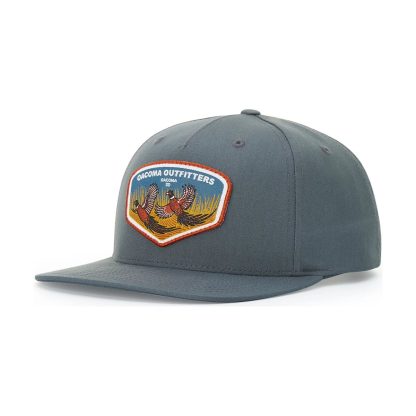 Richardson 255 Pinch Front Structured Snapback Trucker Cap – decorated sample