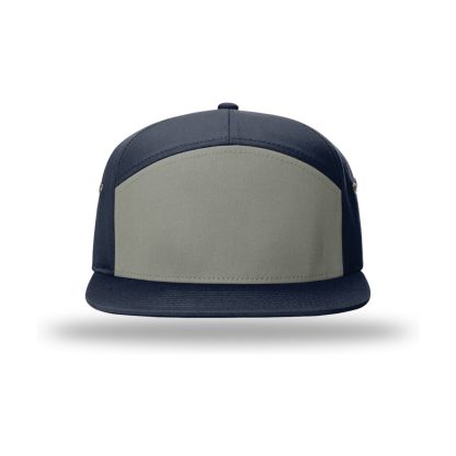 Richardson 257 7 Panel Twill Strapback Hat – Pigeon/Navy – front