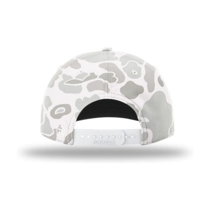 Richardson 258P Printed 5 Panel Classic Rope Hat – Blizzard Duck Camo/White – back