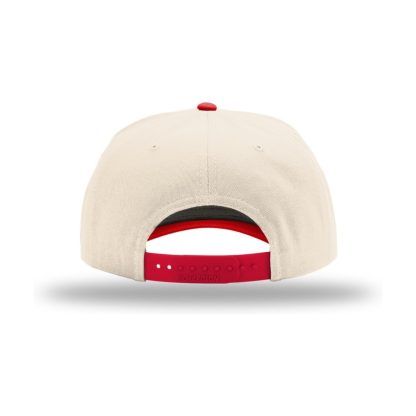 Richardson 323FPC Full Fabric Five-Panel Champ Cap – Cream/ Red – back