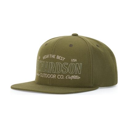 Richardson 510 Acrylic-Wool Blend Flatbill Snapback Hat – decorated sample